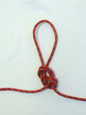 Figuur 3: Dubbele achtlus - stap 1