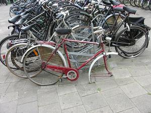 Daarom ook het voorwiel op slot