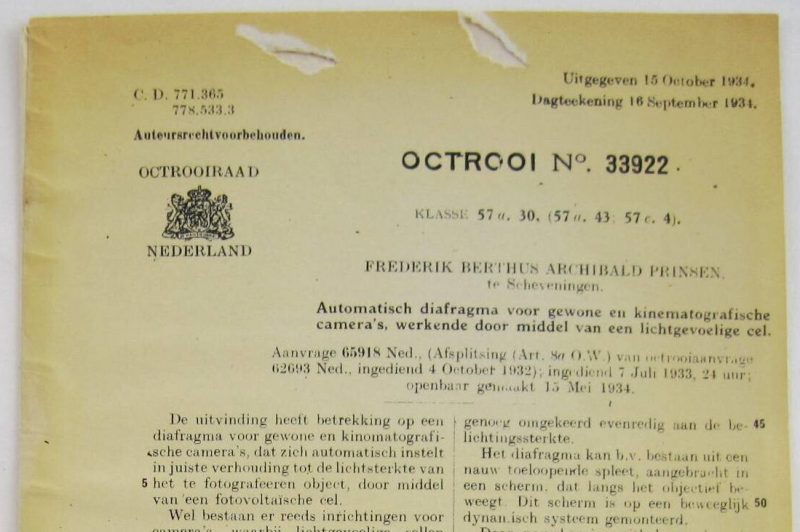 Voorbeeld van een octrooi